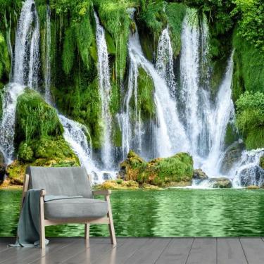 Imagem de Papel de Parede Paisagem Cachoeira Natureza Sala Adesivo - 031pcm - Al