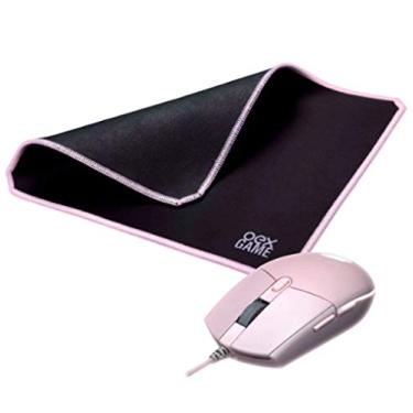 Imagem de Kit Gamer Mouse E Mousepad Oex Mc104 Arya Led Preto E Rosa