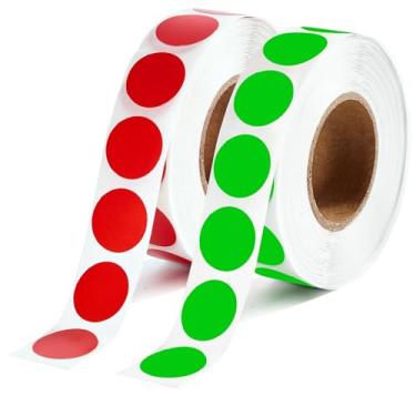 Imagem de 2000 adesivos redondos 1/2 polegada cor círculo vermelho verde adesivos pequenos código etiquetas para escritório, loja, quintal, venda, casa, sala de aula, marcação
