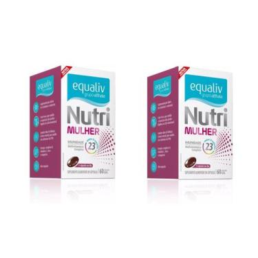 Imagem de Kit 2 Suplemento Nutri Mulher Polivitamínico 60Cps - Equaliv