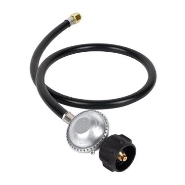 Imagem de SHINESTAR Regulador e mangueira para churrasqueira a gás de 3 m, peça de substituição do regulador de propano para Weber, Charbroil, Nexgrill, churrasqueira portátil e fogueira, com porca flare fêmea