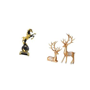 Imagem de Bothyi Estátuas de Rena de Estilo Europeu, Estatueta de Cavalo, Coleção de Estátuas Modernas, Escultura Animal para Mesa de Centro de Quarto E Sala de Estar