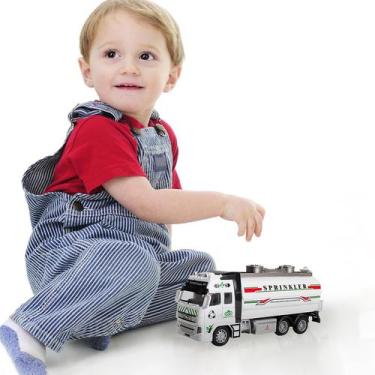 Imagem de 1:38 Alloy Car Series Tow Truck Trailer Carro de lixo Veículos de tran