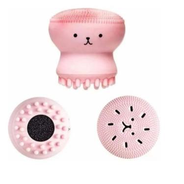Imagem de Escova de limpeza facial Silicone Octopus Sponge Exfoliator - Lightbek