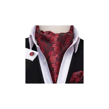 Imagem de Conjunto de gravatas Ascot, lenço Hi-Tie e coleiras de seda luxuosas -