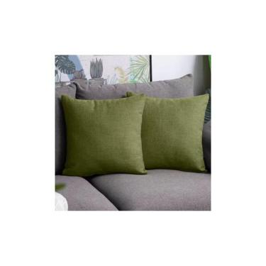 Imagem de Pacote de 2 capas de almofada: linho e algodão, 45x45cm - Lightbek Off