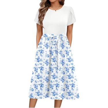 Imagem de Vestido de verão Zeagoo 2025 branco plus size para mulheres XXL