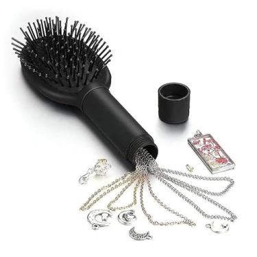 Imagem de Escova Pente Anti Furto Cofre Secreto Porta Joia Dinheiro
