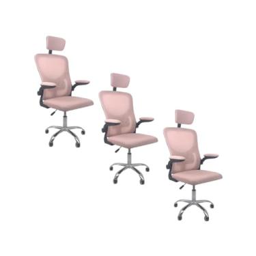 Imagem de Oficial Webshop - Kit 3 Cadeiras de Escritório Diretor Oficial Vegas com apoio -