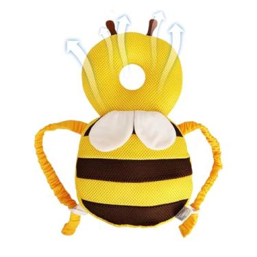 Imagem de Bohany De Cabeça Para Bebê Andar | Travesseiro De Proteção De Cabeça Com Design Abelha Macia Para Crianças | Produtos De Segurança Para Bebés Ajustáveis Para Jardim Exterior Interior Casa Viagem