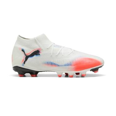 Imagem de PUMA Chuteira masculina Future 8 Pro firme, artificial Ground Soccer, Branco/preto/vermelho brilhante, 39