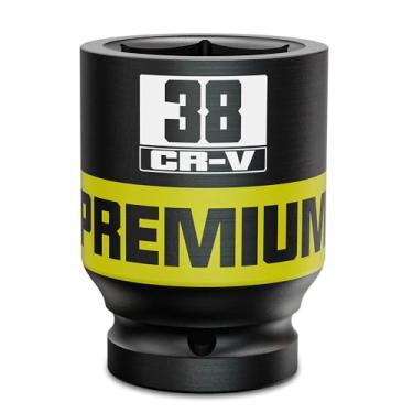 Imagem de Soquete de impacto de 6 pontos com acionamento de 2,5 cm, soquete profundo de 38 mm, métrico, CR-V, fabricação de máquinas de manutenção automotiva
