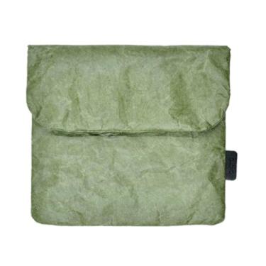 Imagem de Capa estilo vintage/retrô Tyvek Paper Tablet E-Reader, bolsa, bolsa para 15 cm, 17,8 cm, repelente de água, organização de adesivos para scrapbooking (verde, tablet de 7 polegadas)