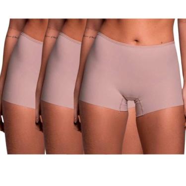 Imagem de Kit 3 Shorts Corte à Laser Liebe Free 302003, Chocolate, P