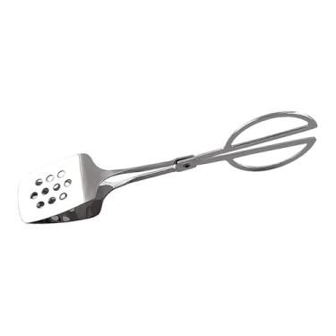 Imagem de IEUDNS Pinças de servir de aço inoxidável, pinças de cozinha com cabo confortável, design de tesoura multiuso, clipe de alimentos para pão, salada, bar
