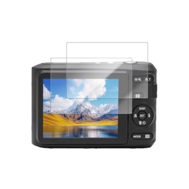 Imagem de YAJOJO Pacote com 2 protetores de tela para câmera digital Kodak Pixpro FZ45-9H Dureza FZ45-9H para câmera digital Kodak Pixpro FZ45, antiarranhões, sem bolhas, clareza HD