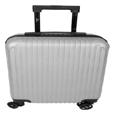 Imagem de Mala Viagem Rigida Abs Bordo Pequena Giro 360 Mao Padrao Anac Com Cadeado Cinza