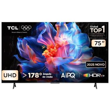 Imagem de Smart TV TCL 75 Polegadas UHD 4K P6K WiFi Bluetooth Google TV 3 HDMI H