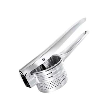 Imagem de Amassador De Batatas Legumes Feijão Inox 27cm Espremedor Manual Grande