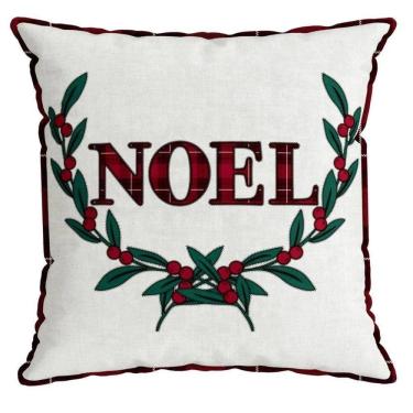 Imagem de Almofada Natalina Bordado Noel 445483 43X43Cm Belchior