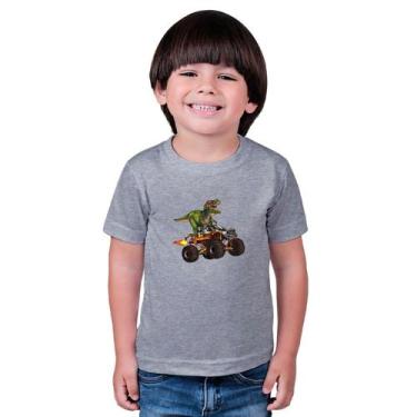 Imagem de Camiseta Masculina Infantil Track Dino - marcelo, Cinza claro, 4