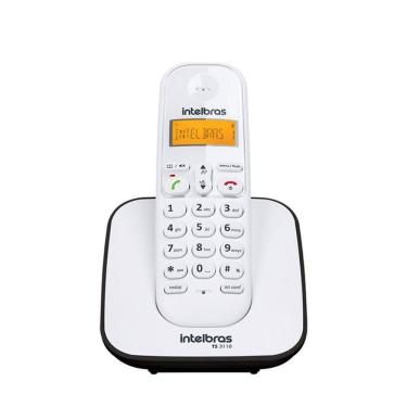 Imagem de Telefone Sem Fio Intelbras Display Luminoso Ts 3110 Branco Homologação: 20121300160