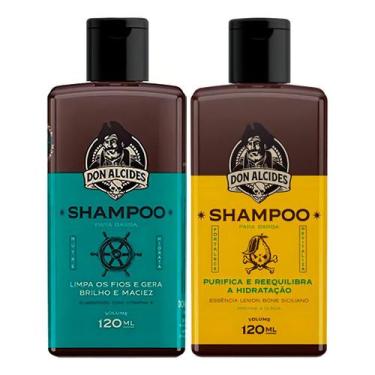 Imagem de Kit 2x Shampoo Barba Calico Jack E Lemon Bone Don Alcides