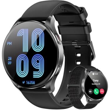 Imagem de Smartwatch AMOLED 1.43"- Relógio Inteligente com Chamadas Bluetooth, 130+ Esportes, IP68，2 Pulseiras (Preto) - Unissex iOS/Android