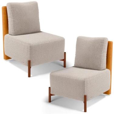 Imagem de Kit 02 Poltronas Decorativas Sala De Estar Living Hungria L02 material