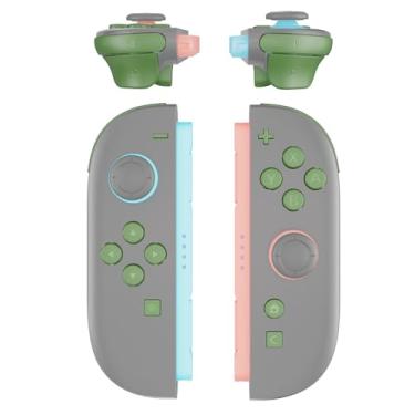 Imagem de eXtremeRate DIY Replacement Full Set Buttons for Joycon 2, Custom ABXY Direction Keys Dpad + - C Home Capture Release L R ZR ZL Trigger Buttons for Nintendo Switch 2 Controller - Matcha Green
