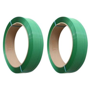 Imagem de Kit 2 Fita pet arquear cintar 19mm pallet arqueação industrial - TIGER