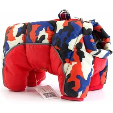 Imagem de Jaqueta Acolchoada Para Cães Para O Inverno, Capa De 4 Pernas, Jaqueta Quente, Casaco Impermeável Para Cães, Animais De Estimação Internos E Externos Para Cães, Camouflage-Dark Blue, XXL