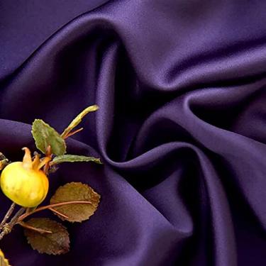 Imagem de Cortina blackout para sala de estar, cortinas de janela de cetim com ilhós, cortinas de janela de privacidade com isolamento térmico para quarto 1 painel - cortina roxa 150 x 270 cm