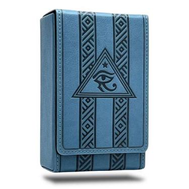 Imagem de Estojo de cartas de tarô Luck Lab Leather Blue Eye of Horus Design