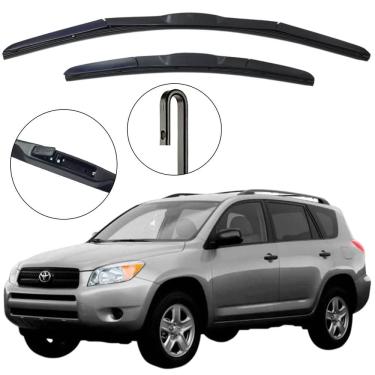 Imagem de Kit Palheta Dianteira Rav4 2000 a 2012 Limpador de Parabrisa de Silicone