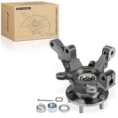 Imagem de A-Premium Junta de direção dianteira direita e conjunto de cubo de rolamento de roda compatível com Dodge Caliber 2007 2008 2009 2010 2011 2012, com freios a tambor traseiros, lado do passageiro