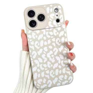 Imagem de OOK Capa magnética para iPhone Air, estampa fofa de leopardo branco de silicone, compatível com MagSafe Cheetah Print proteção para câmera à prova de choque fina capa de telefone para 6,5 polegadas