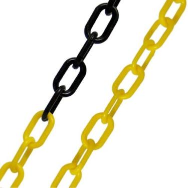 Imagem de 100 Mts Corrente Plástica Pt e amarelo Isolamento Calha Chuva Elo Gran