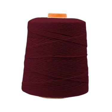 Imagem de Barbante Pluma 600g Colorido Fio 6 / Fio 8, Bordô Fio 06 Cor 08