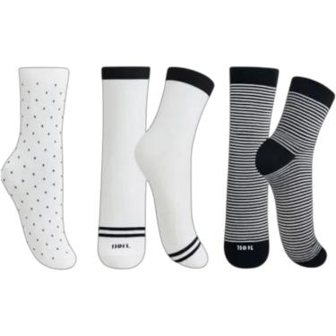 Imagem de Kit 3 Pares Meia Feminina Cano Médio Algodão Trifil T6005k