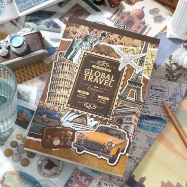 Imagem de Adesivos e papéis para scrapbooking  Tema de viagem vintage PRSTINCOL