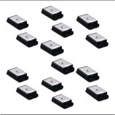 Imagem de Kit 16 Suporte E Tampa Pilha De Controle Xbox 360 Preta - Up brasil