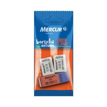 Imagem de Borracha Mercur Record Branca e Prima Bicolor com 3 Unidades, UNICA