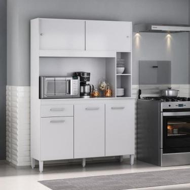 Imagem de Cozinha Compacta 5 Portas 1 Gaveta com Tampo Ceara Atualle