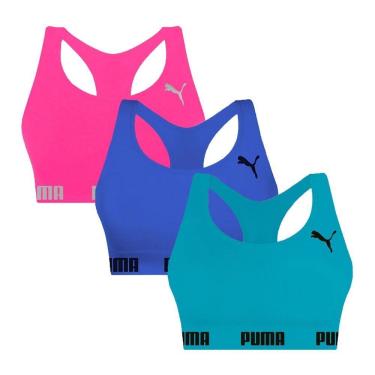 Imagem de Kit 3 Tops Puma Nadador Sem Costura Feminino