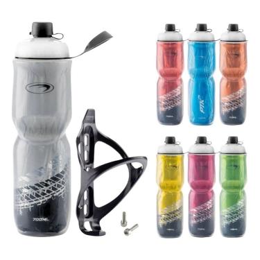 Imagem de Caramanhola Termica Garrafa Para Bike Squeeze 700Ml +Supo Ro