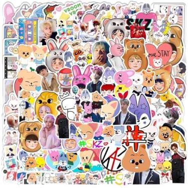 Imagem de 104 adesivos infantis sem repetição, adesivos Skzoo, série de fãs, decoração