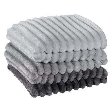 Imagem de Cobertor Queen 2.40x2.20 Flannel - Manta Microfibra Aveludada, Toque Macio, Alta Gramatura para Casal(Fluffy - Gráfito)