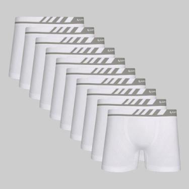 Imagem de Kit 10 Cuecas Lupo Boxer Microfibra 00671, Branco, XG