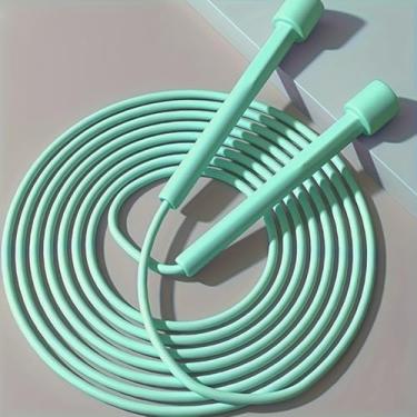 Imagem de Corda de pular ajustável para fitness e exercícios – Corda de pular para cardio, boxe e perda de peso – Corda de velocidade para homens e mulheres - verde (2,8 m)
